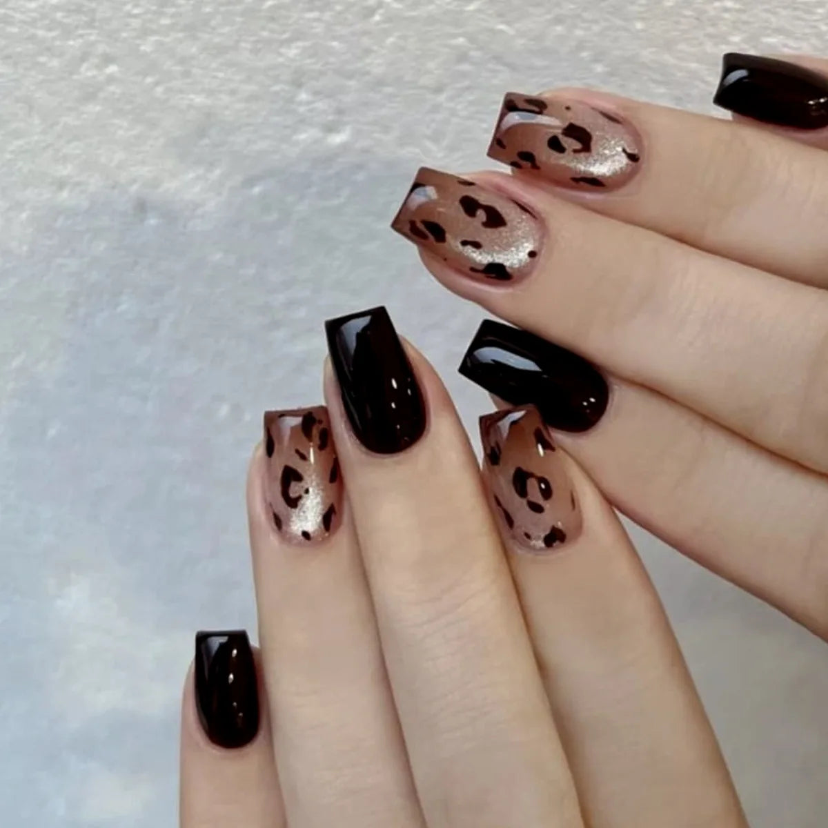 Black Bow Ballerina Press-On Nails