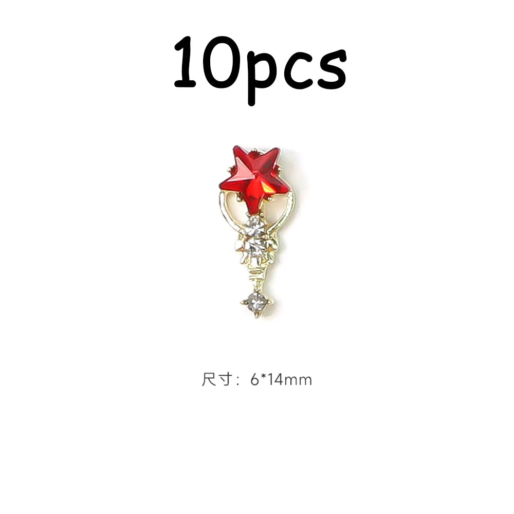 30/20/10PC Pink Ribbon Resin Bow Parts Nail Charms Mix-Style Bow Rhinestone Jewelry 8-12mm Y2K Accessory for DIY Manicure Decora