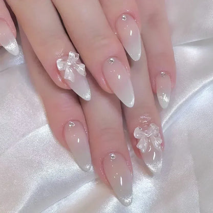 Pink Butterfly Ballet Press-On Nails