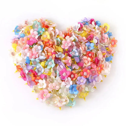 Mini Silk Rose Heads Decor 50pc