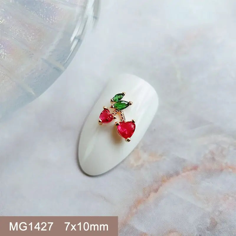 Summer Fruit Zircon Nail Charms 10pc