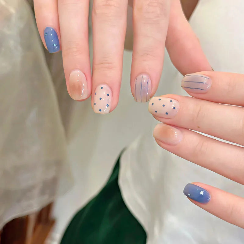 Cartoon Bean Nails Fall Winter 30pc