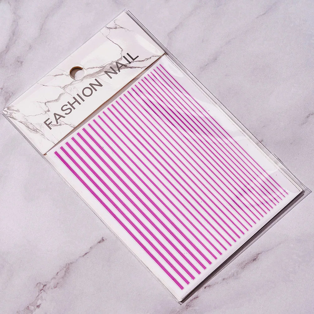 3D French Nail Stickers 1pcs French Romance Fashion Nail Accessories Metal Line Nail Stickers Nail Art Stickers Nail Stickers