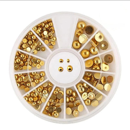 1Box Mixed Acrylic Gems Nail Rhinestones 3D Metal Alloy Nail Charms Flat Jewelry Decoration DIY Manicure Accessory DIY Stones*5H