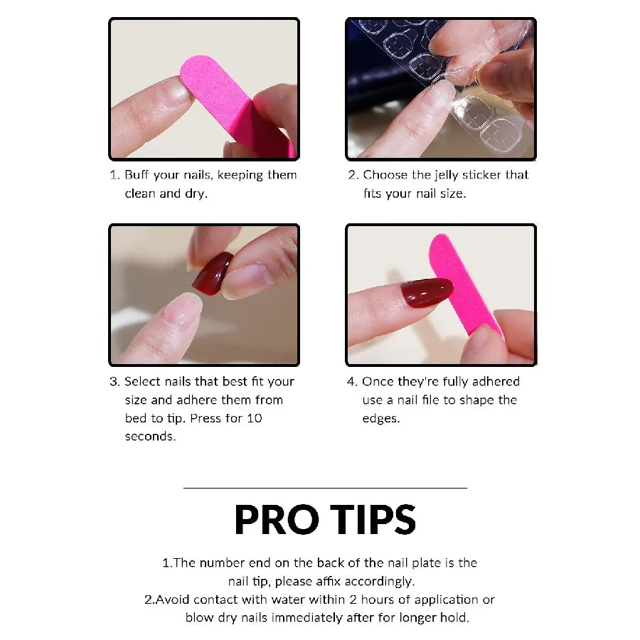 White Bow Gradient Long Nail Set