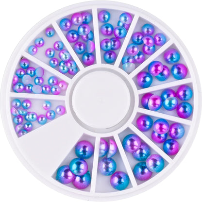 1Box Mixed Acrylic Gems Nail Rhinestones 3D Metal Alloy Nail Charms Flat Jewelry Decoration DIY Manicure Accessory DIY Stones*5H