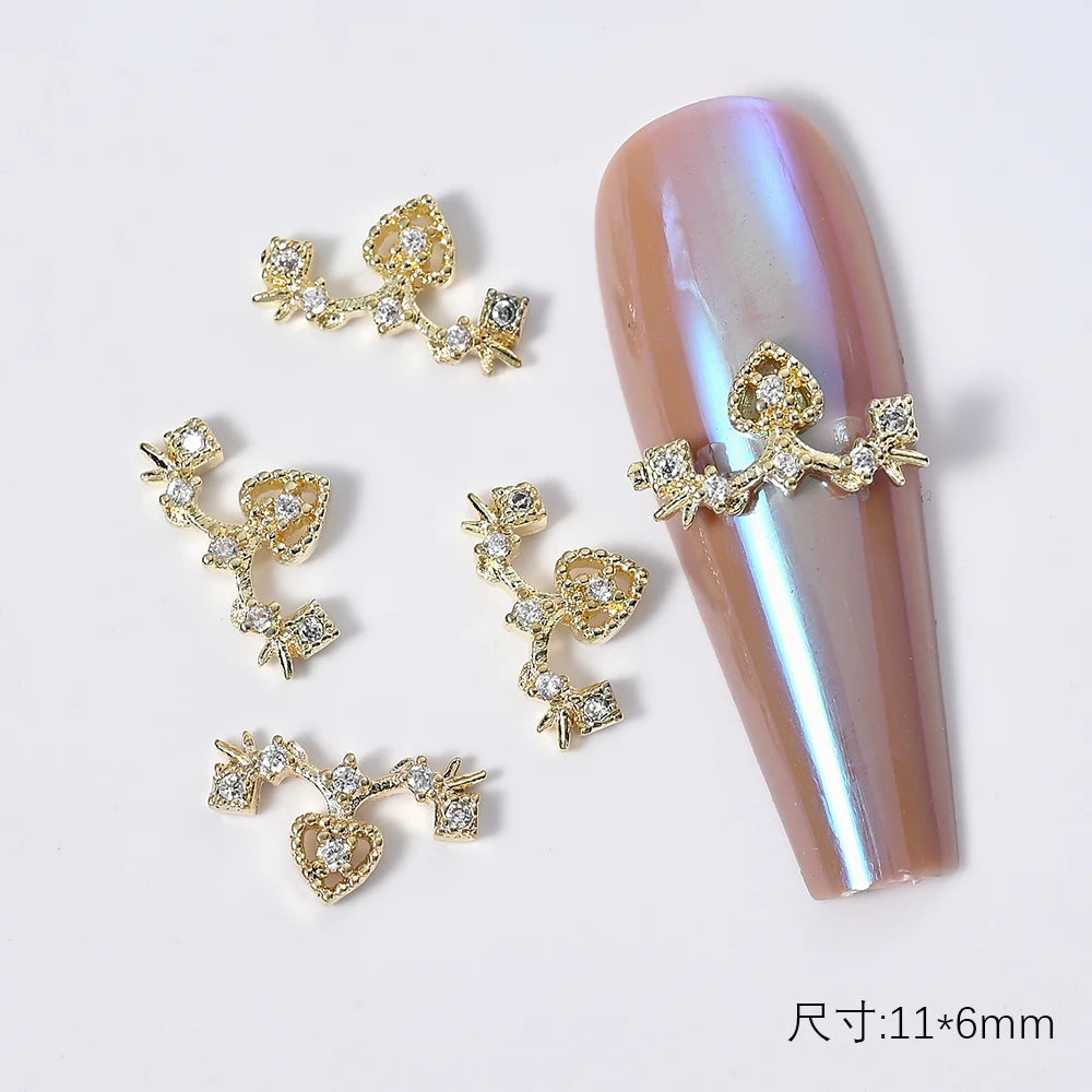 Zircon Pearl Luxury Nail Charms