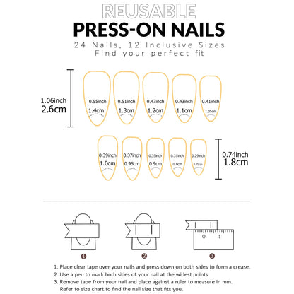 Pink Bow Almond Press-On Nails
