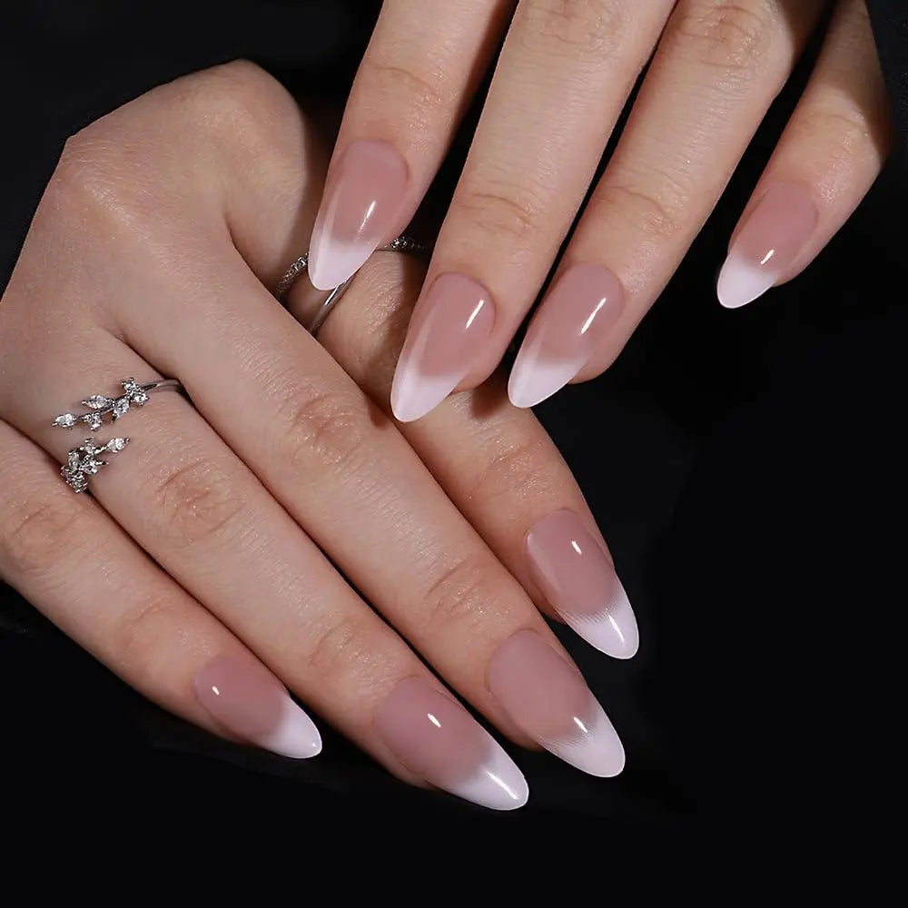Pink Bow Almond Press-On Nails
