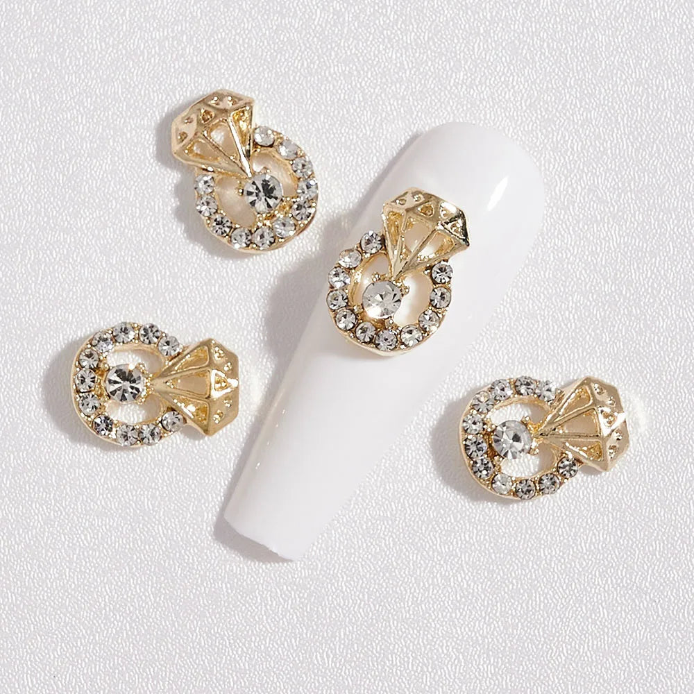Crystal Alloy French Court Nail Charms
