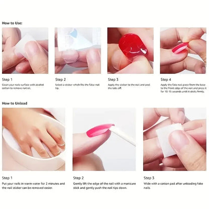 Peachy Gradient Coffin Press-On Nails