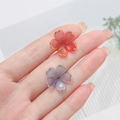 Cherry Blossom Acrylic Beads 50pc
