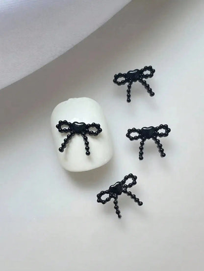 3D Bow Heart Nail Charms 10pc