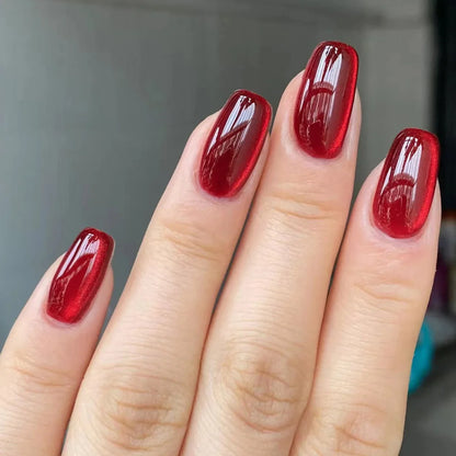Pink Gradient Oval Press-On Nails