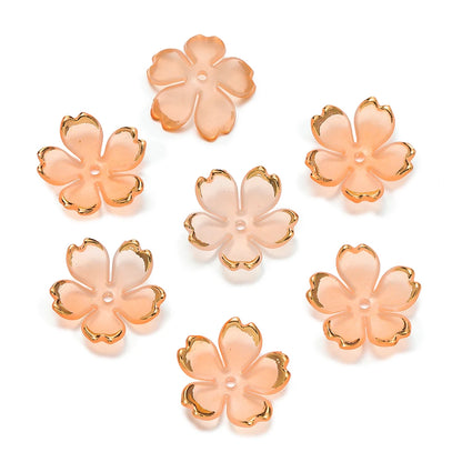 Cherry Blossom Acrylic Beads 50pc