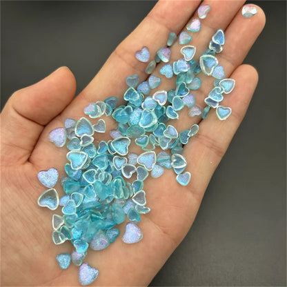 Kawaii Resin Heart Nail Charms 50pc