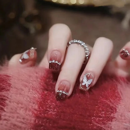 Black Bow Ballerina Press-On Nails
