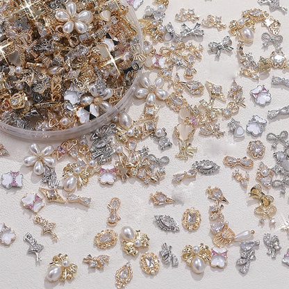 Mix Zircon Rhinestone Nail Charms 100pc