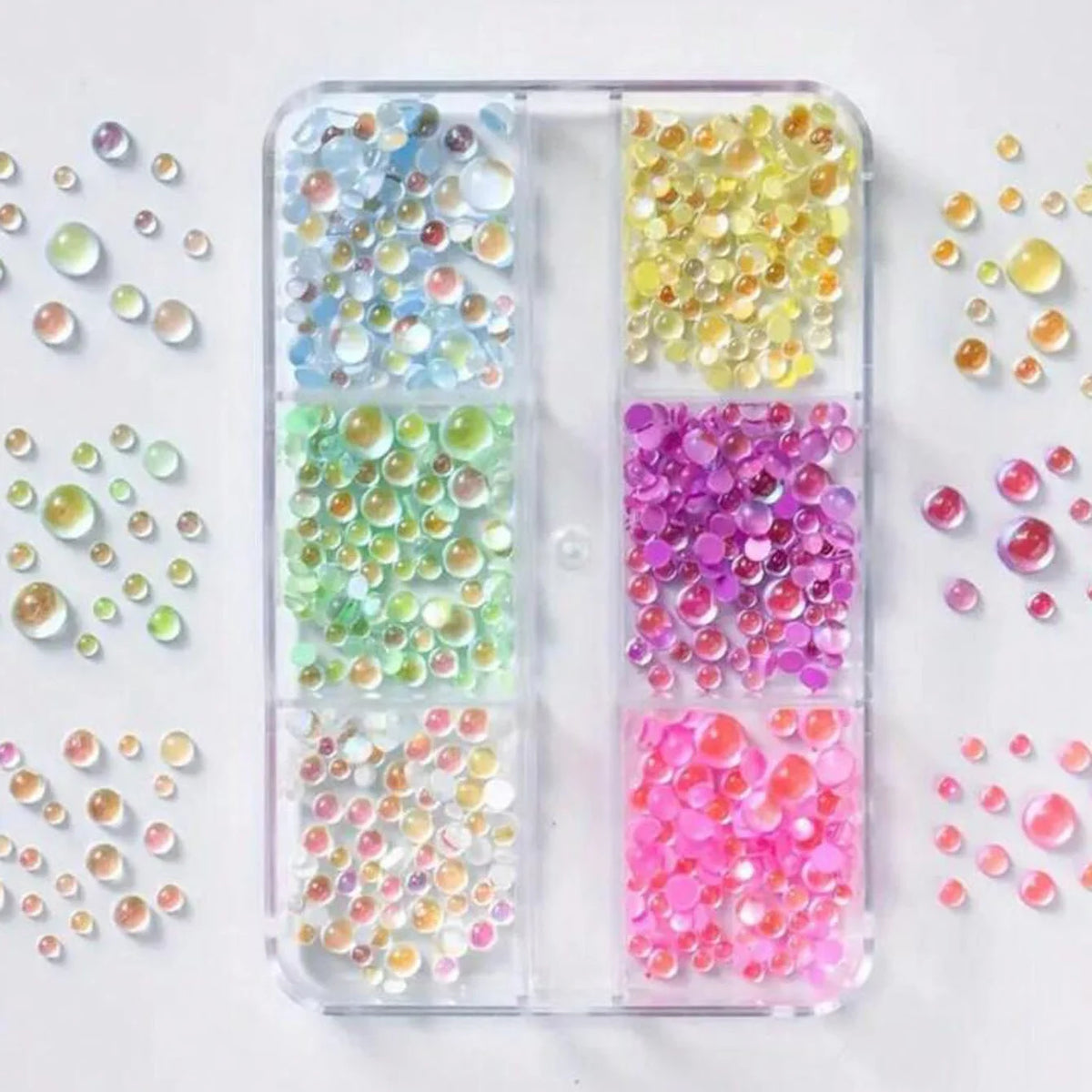Mermaid Bubble Aurora Glass Nail Charms