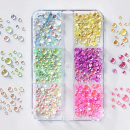 Mermaid Bubble Aurora Glass Nail Charms