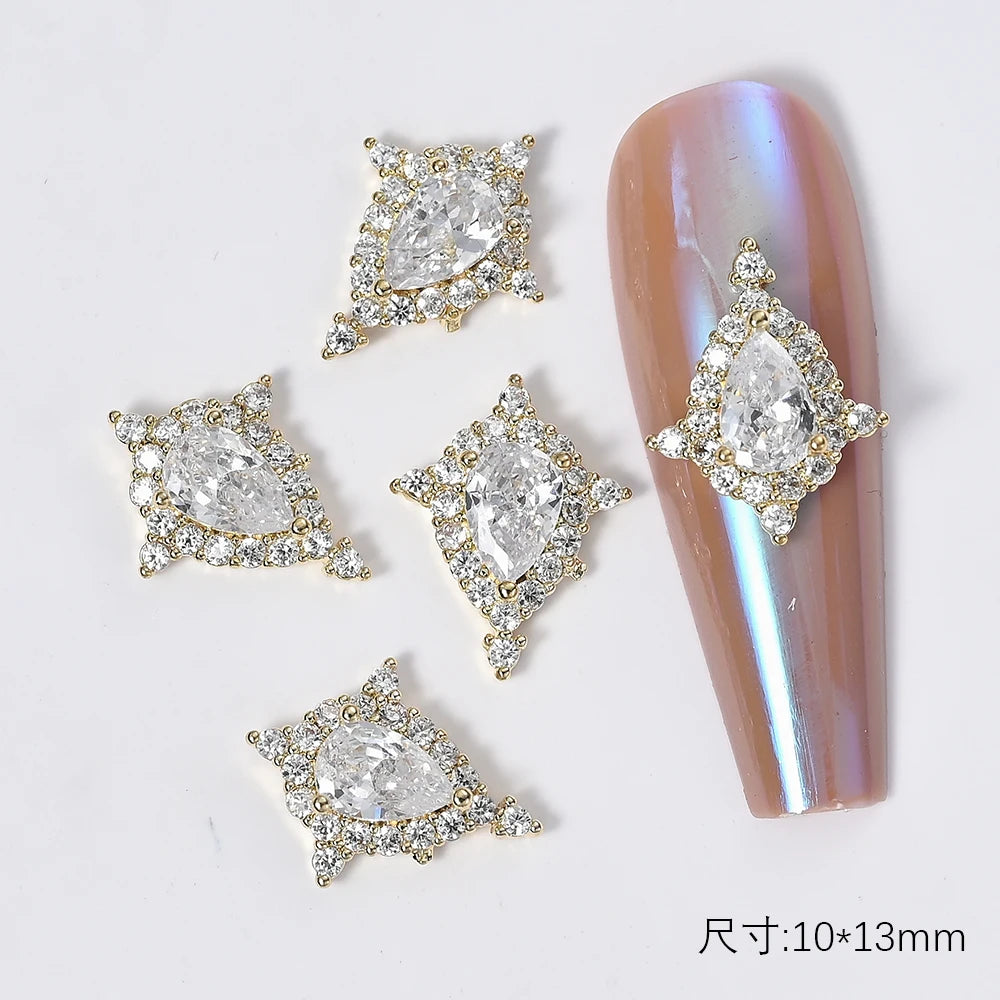 Zircon Pearl Luxury Nail Charms