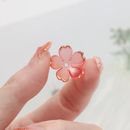 Cherry Blossom Acrylic Beads 50pc