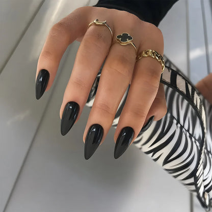 Wine Red Almond Press-On Nails
