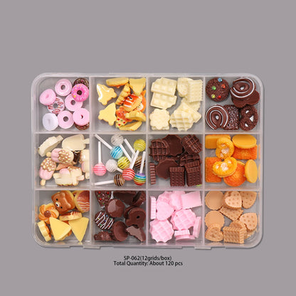 Sweet Dessert Nail Charms Box 12 Grids