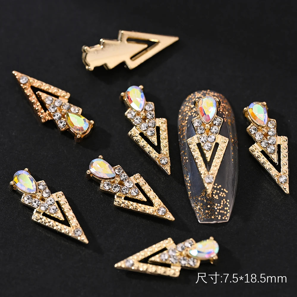 Crystal Alloy French Court Nail Charms