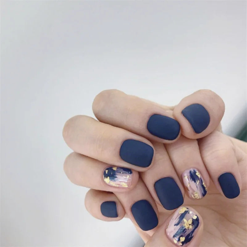 Ocean Star Moon Blue Press-On Nails
