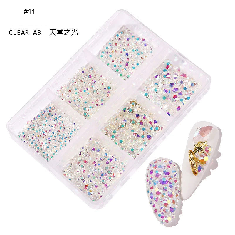 6mm Light Pink Heart Rhinestone 3D Nail Art Charms 50Pcs Flat-Back Crystal Manicure Accessory DIY Love Gems Stone Nail Decor*YK9