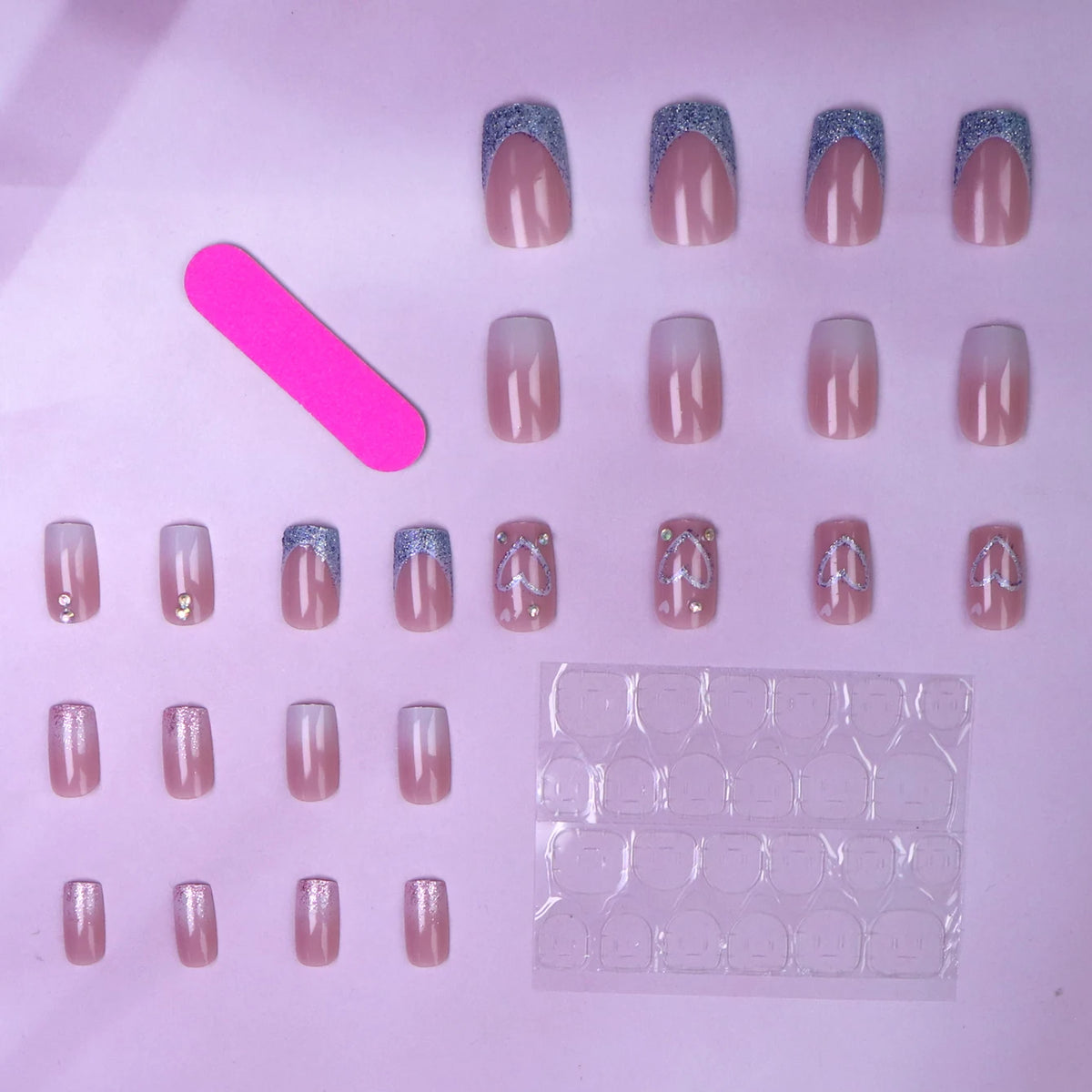 French Gradient Love Press-On Nails
