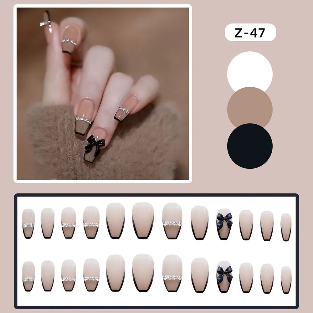 3D Diamond Coffin Press-On Nails