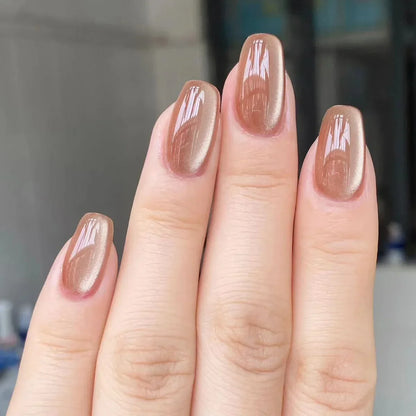 Pink Gradient Oval Press-On Nails