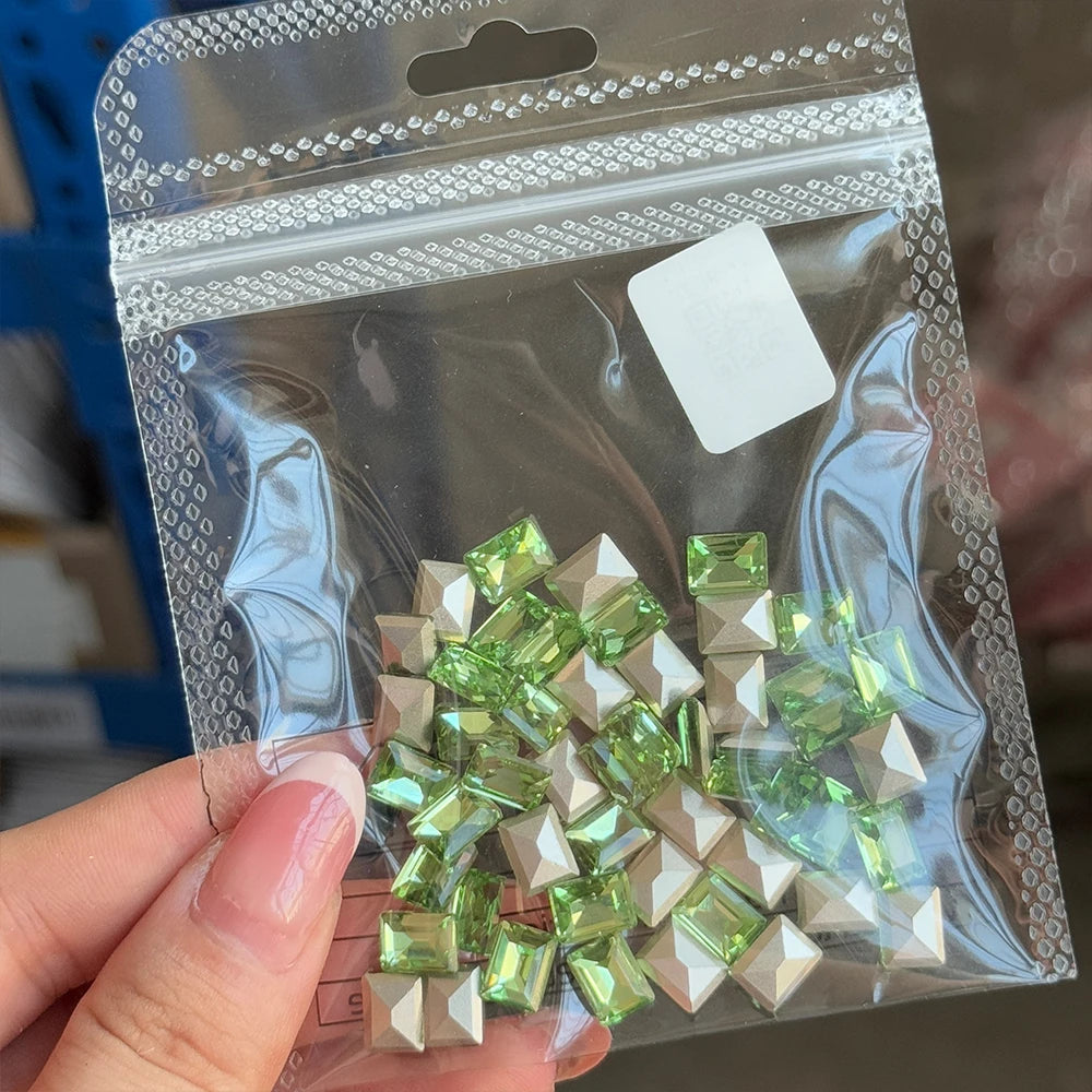 Mixed Shape Zircon Nail Rhinestones 50pc