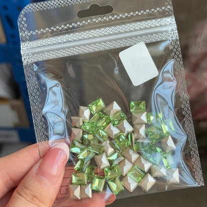 Mixed Shape Zircon Nail Rhinestones 50pc