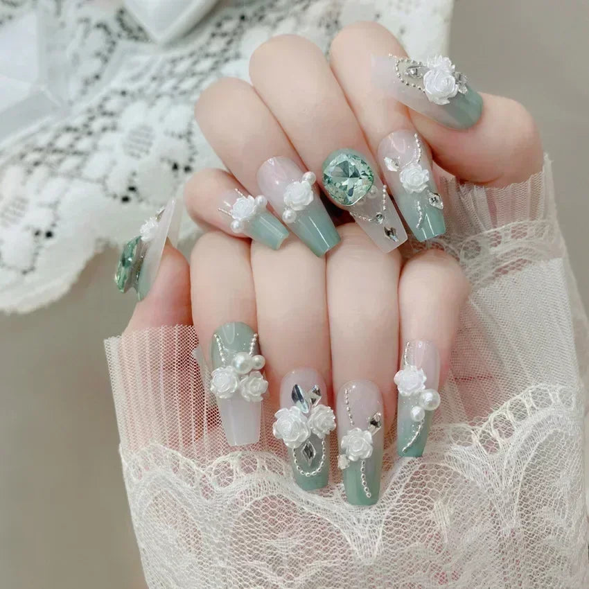 Black Bow Ballerina Press-On Nails