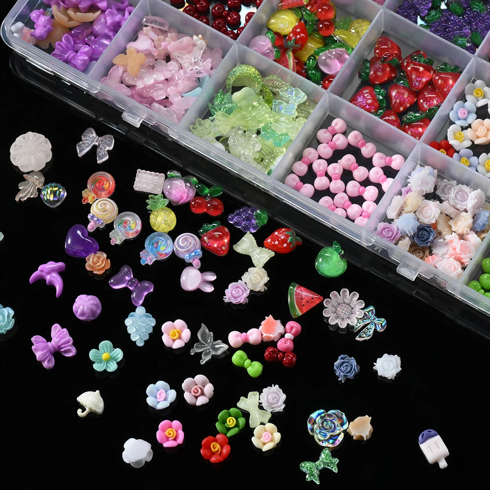 Fruit & Flower Summer Nail Charms Box