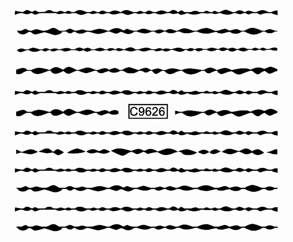 30pcs Black Line Nail Stickers 3D Irregular Line Geometric Pattern Nail Sticker Mysterious Sexy DIY Gothic Style Nail Stickers