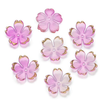 Cherry Blossom Acrylic Beads 50pc