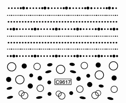 30pcs Black Line Nail Stickers 3D Irregular Line Geometric Pattern Nail Sticker Mysterious Sexy DIY Gothic Style Nail Stickers