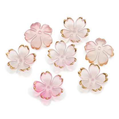Cherry Blossom Acrylic Beads 50pc