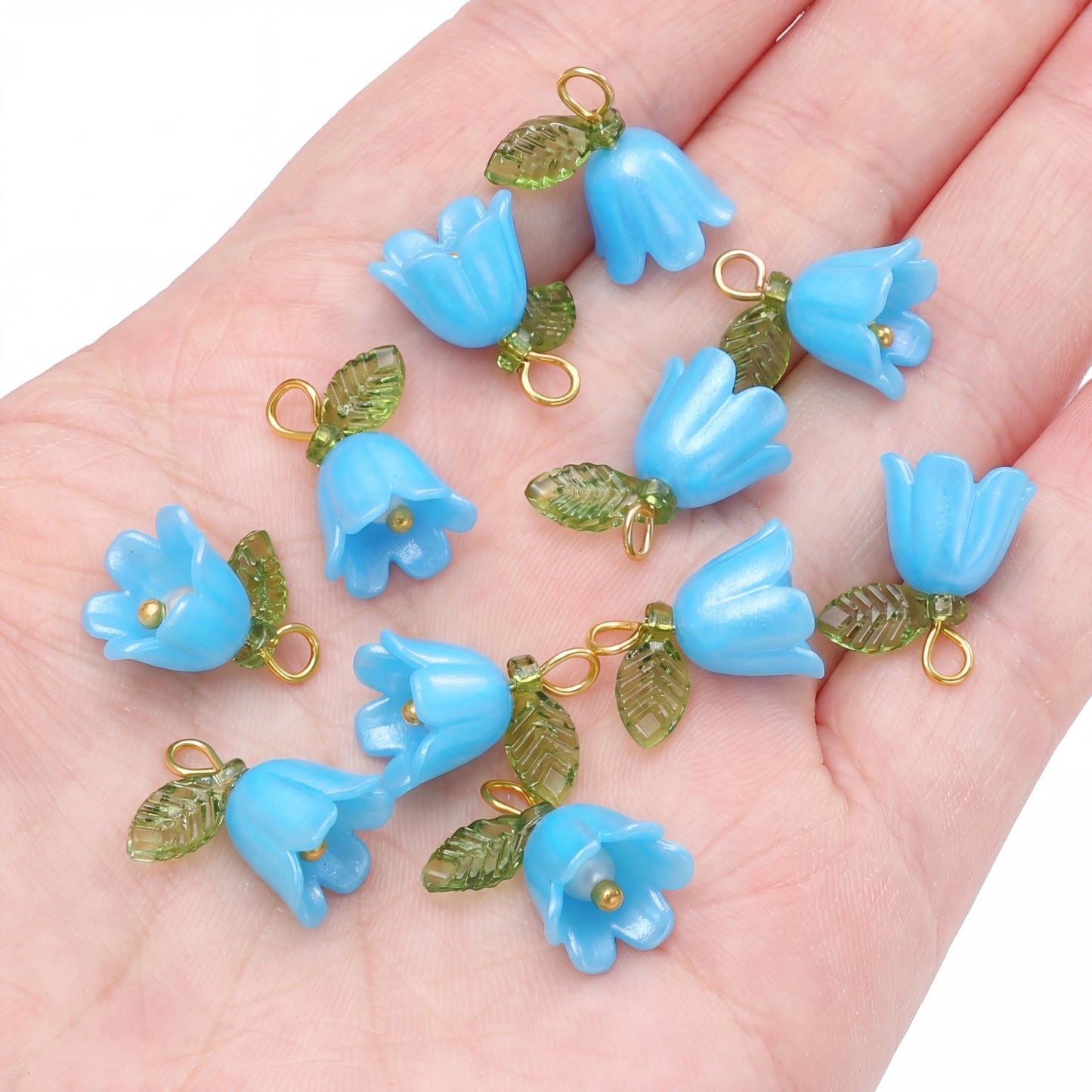 Lily Valley Flower Bud Acrylic Beads