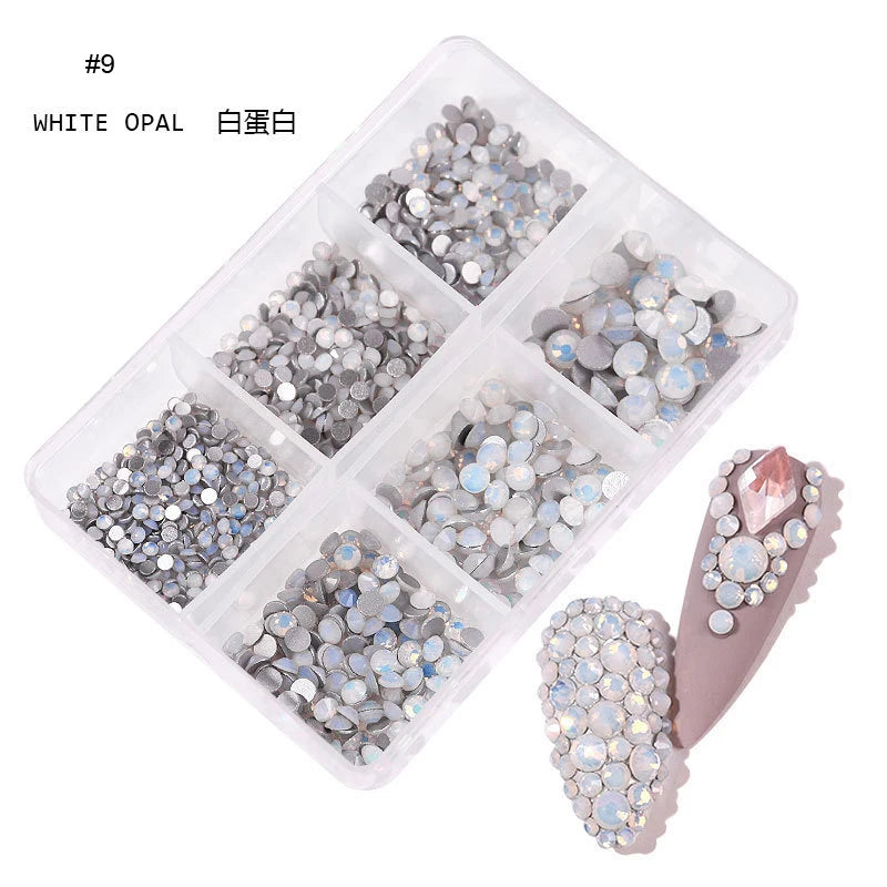 6mm Light Pink Heart Rhinestone 3D Nail Art Charms 50Pcs Flat-Back Crystal Manicure Accessory DIY Love Gems Stone Nail Decor*YK9