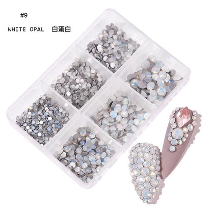 6mm Light Pink Heart Rhinestone 3D Nail Art Charms 50Pcs Flat-Back Crystal Manicure Accessory DIY Love Gems Stone Nail Decor*YK9