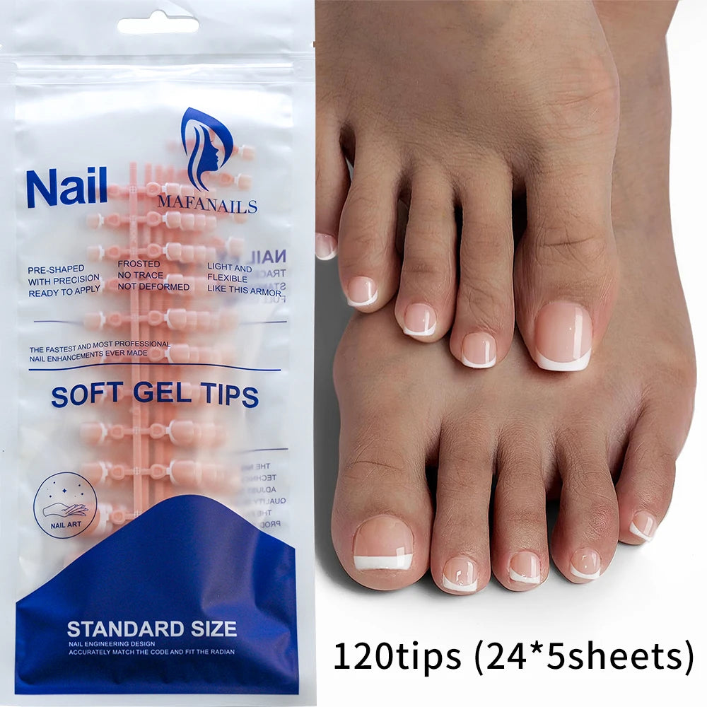Light Pink Square Press-On Nails 100pc