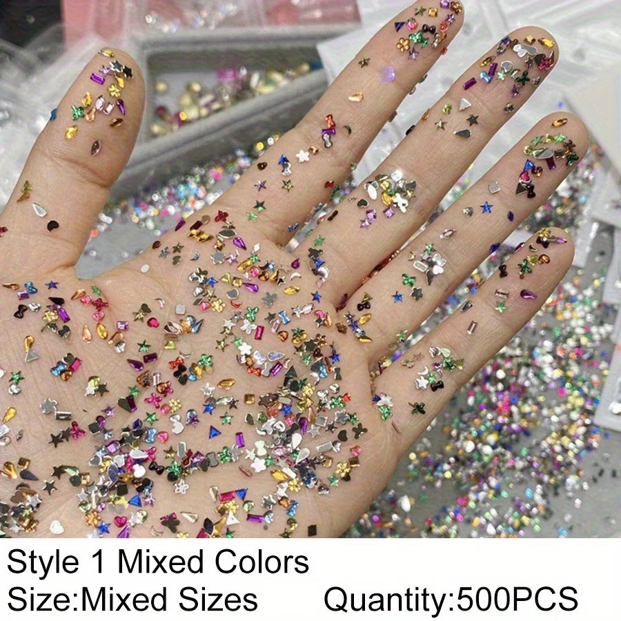 Mini Rhinestone Diamond Nail Decorations