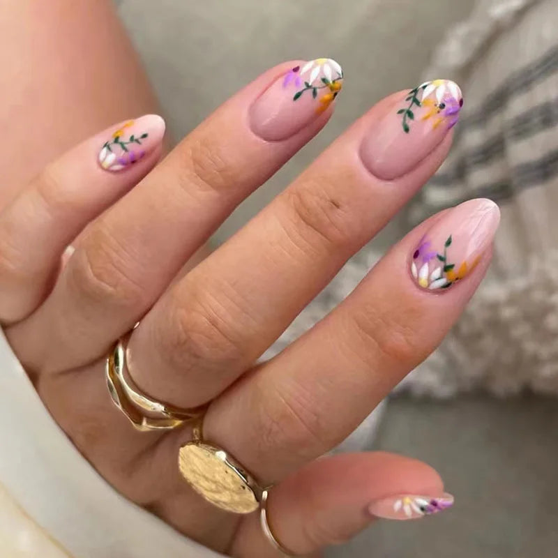 Wine Red Almond Press-On Nails