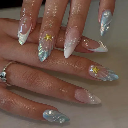 Pink Butterfly Ballet Press-On Nails
