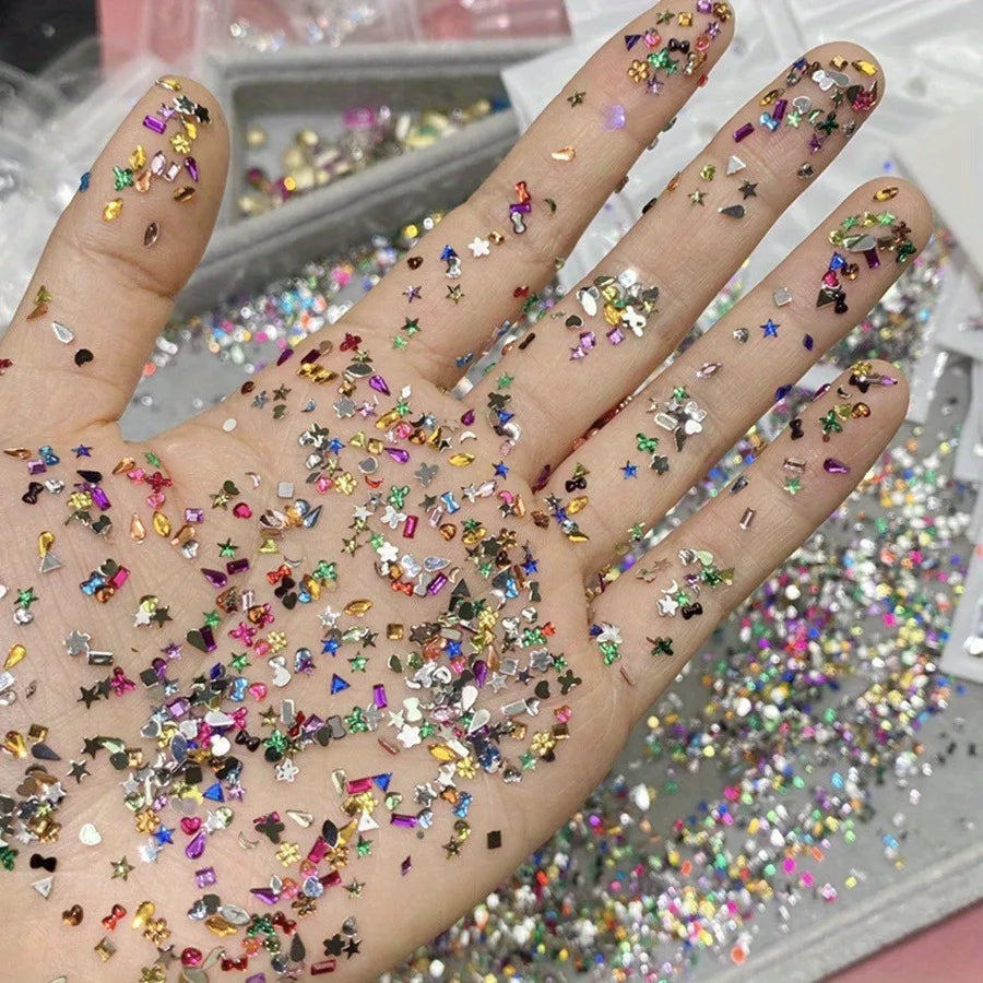 Mini Rhinestone Diamond Nail Decorations
